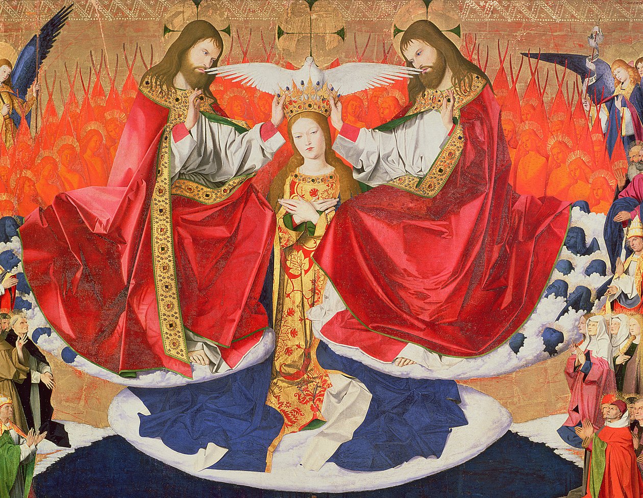 Korunovace Panny Marie, dokončena 1454 (detail 57626) od Enguerrand Quarton
