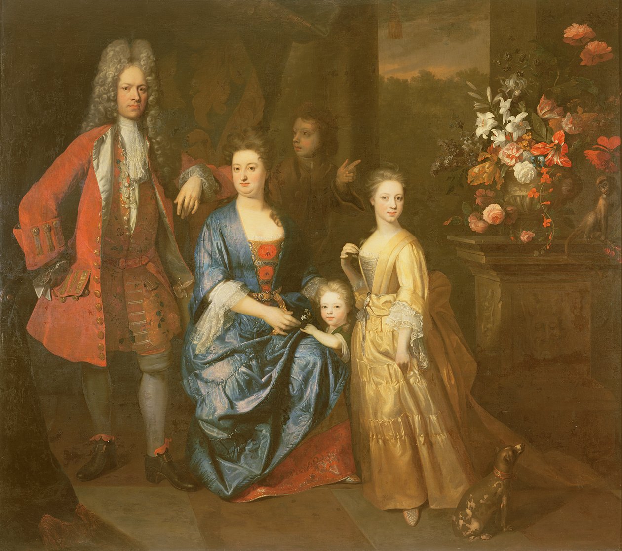 Plukovník Andrew Bissett a jeho rodina, 1708 od Enoch Seeman