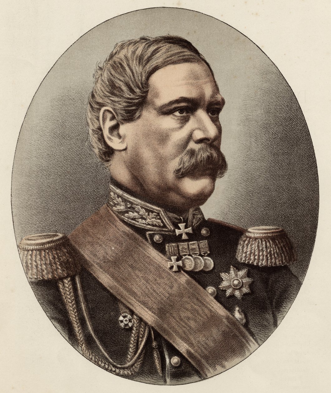 Generál Francis Edward Todleben (barevné lito) od Eraun and Cie