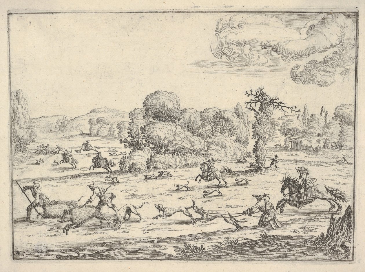 Hon na kance v krajině, ca. 1620-38. od Ercole Bazicaluva