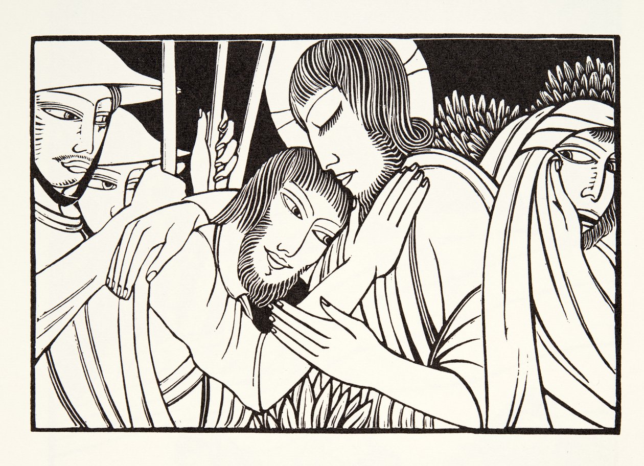 Jidášův polibek od Eric Gill