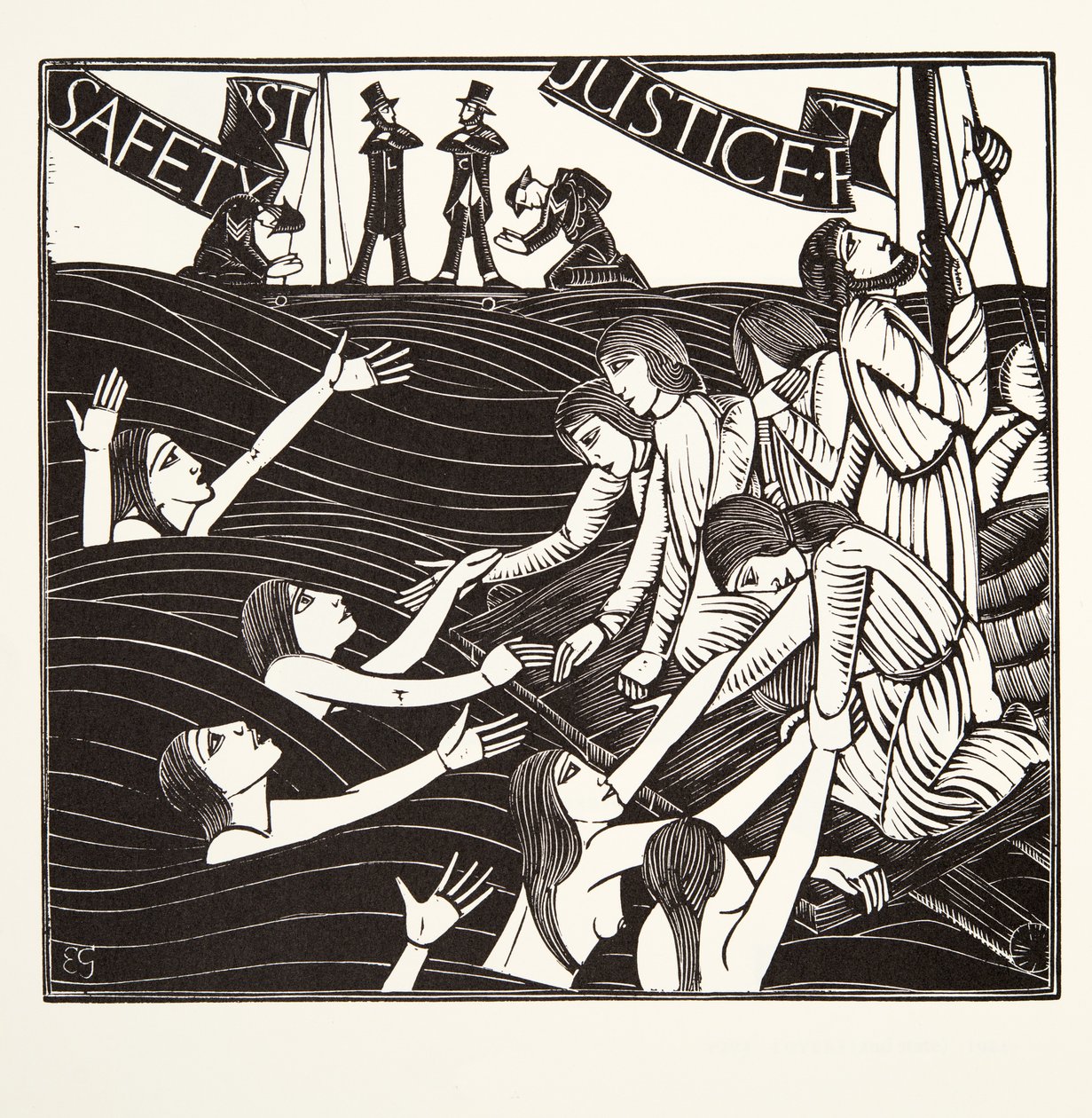 Bezpečnost na prvním místě, od „The Labor of Women“ od Eric Gill