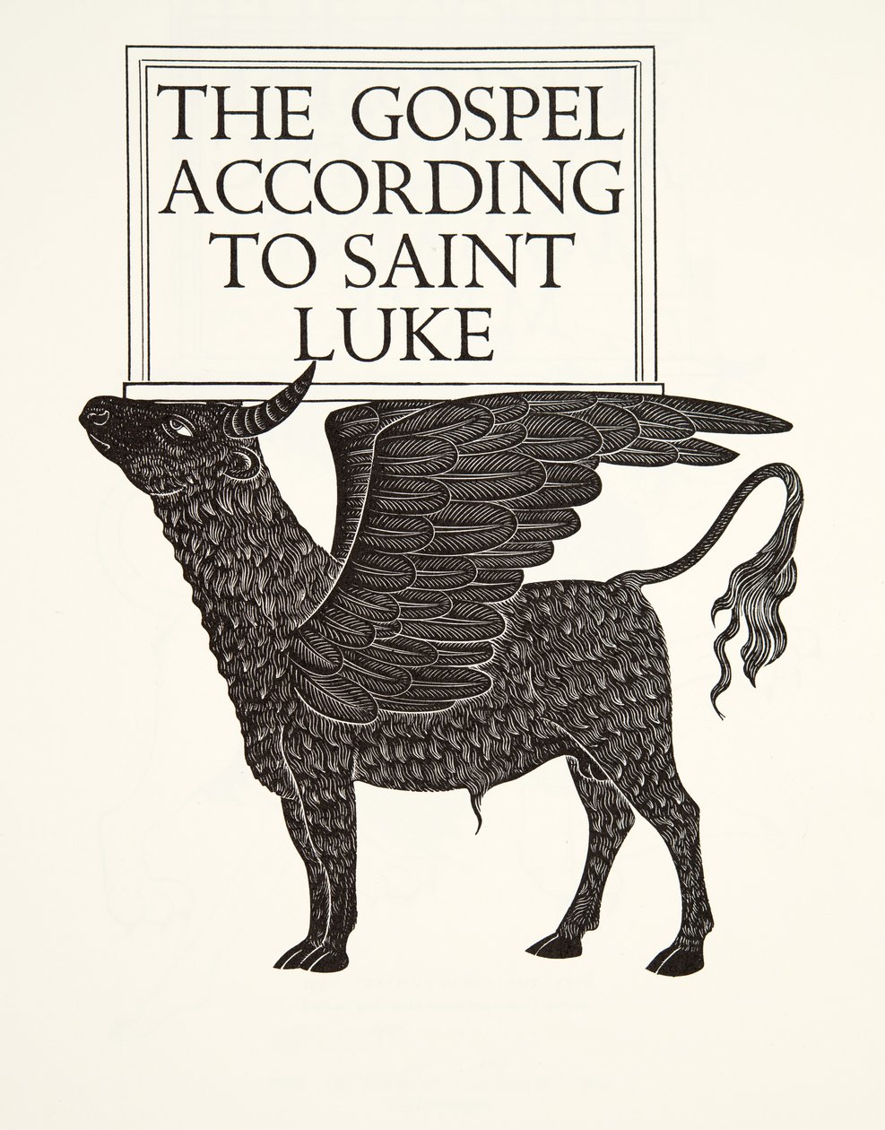 Černé tele svatého Lukáše od Eric Gill