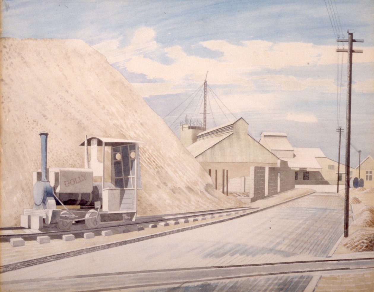 Cementárna od Eric Ravilious