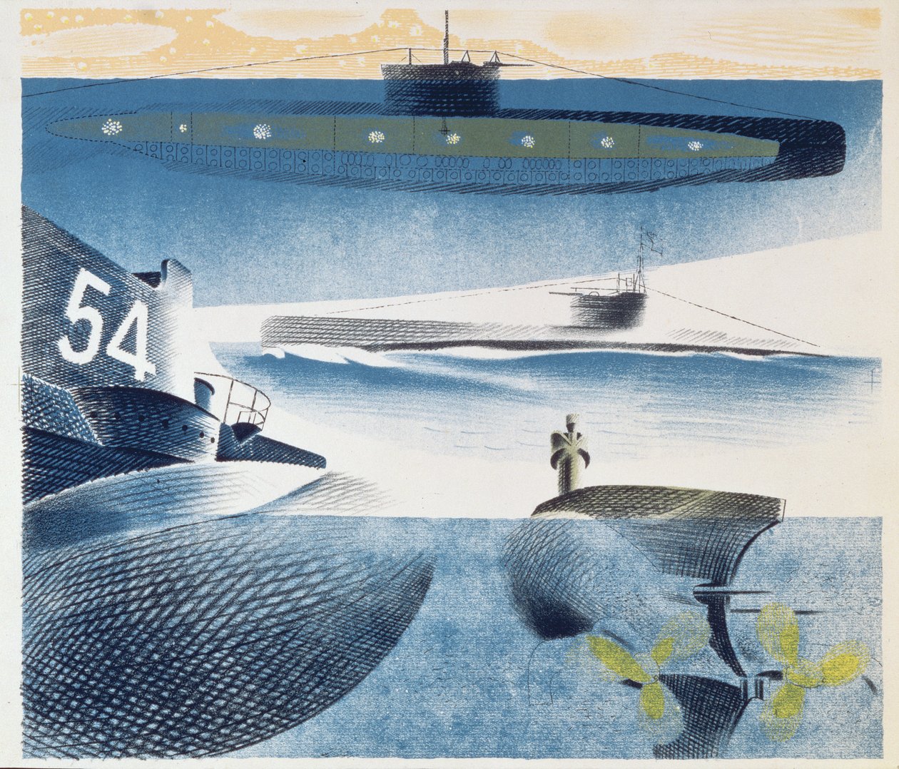 Různé aspekty ponorek, 1941 od Eric Ravilious