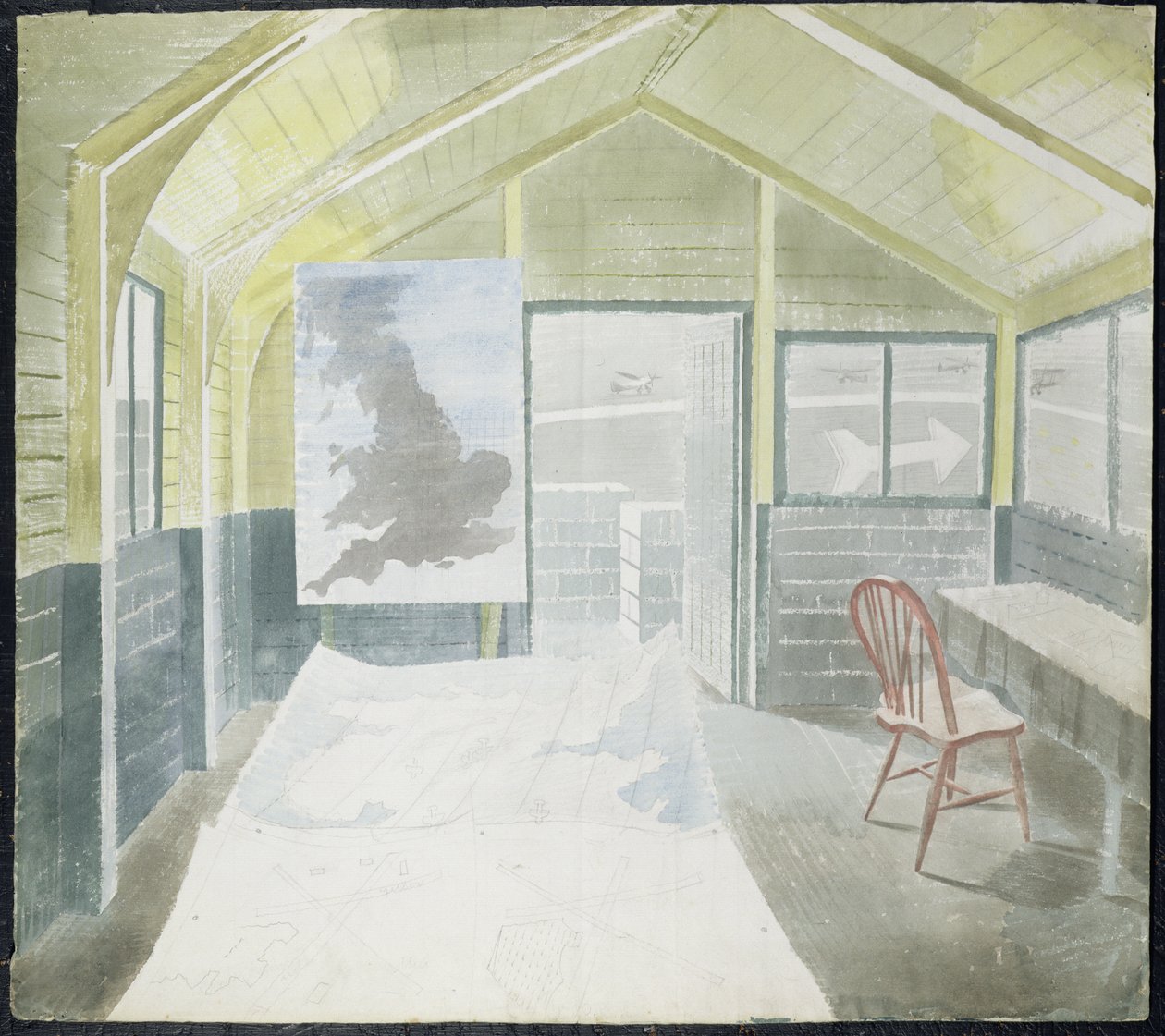 Operační místnost, c.1941-42 od Eric Ravilious