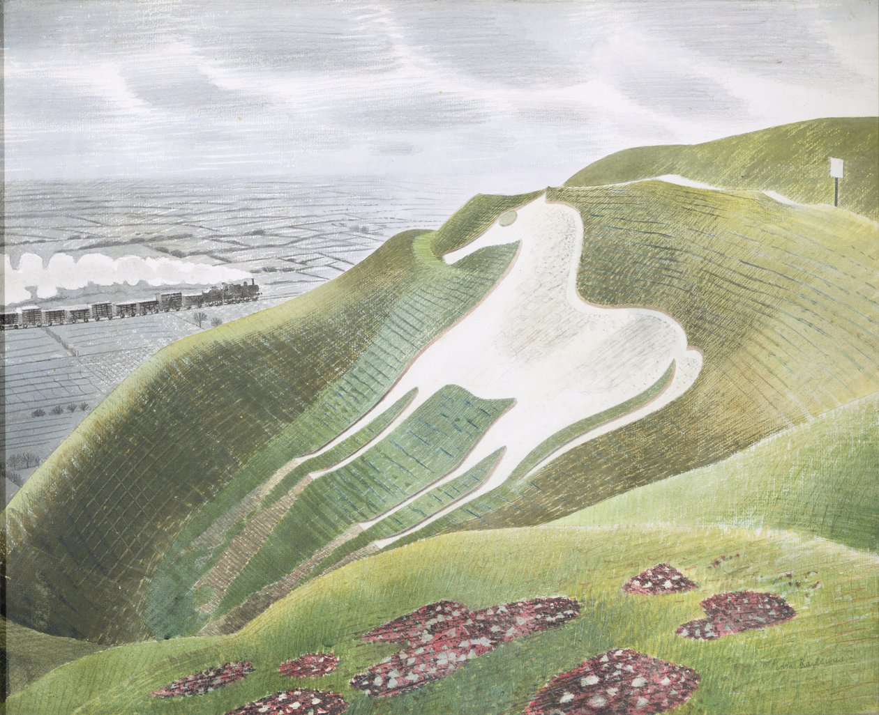 Westbury Horse od Eric Ravilious
