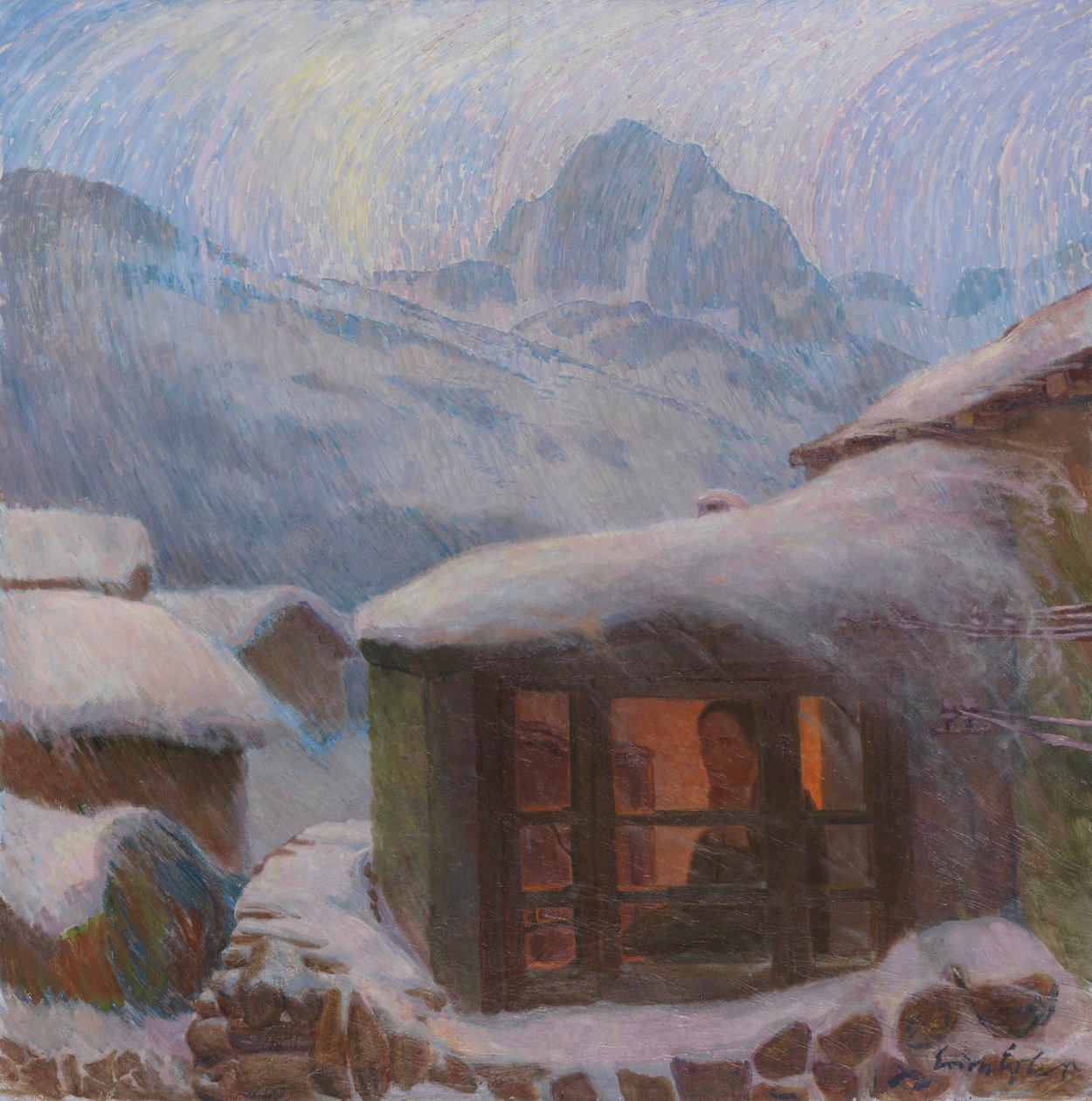 Samota Mrznoucí déšť, c. 1900. od Erich Erler
