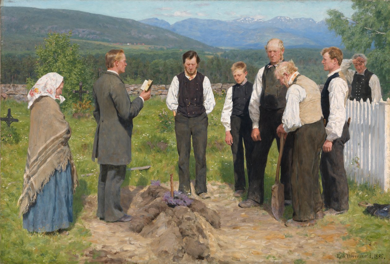 Rolnický pohřeb od Erik Theodor Werenskiold