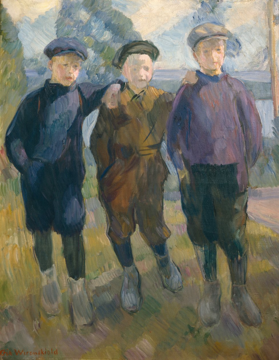 Lysaker Hooligans, kolem roku 1910 (malba) od Erik Theodor Werenskiold