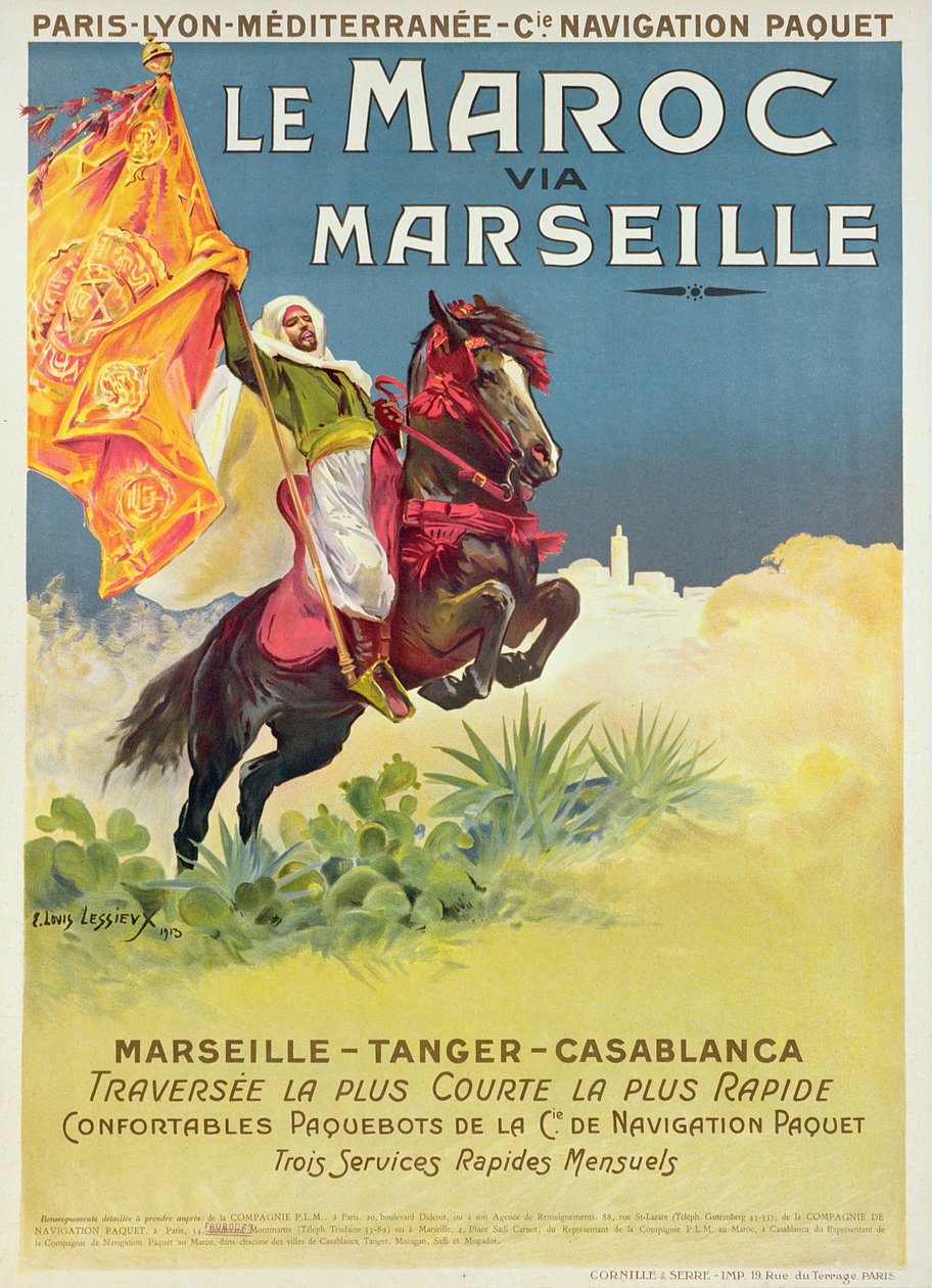 Plakát Maroko a Marseille, 1913 od Ernest Louis Lessieux