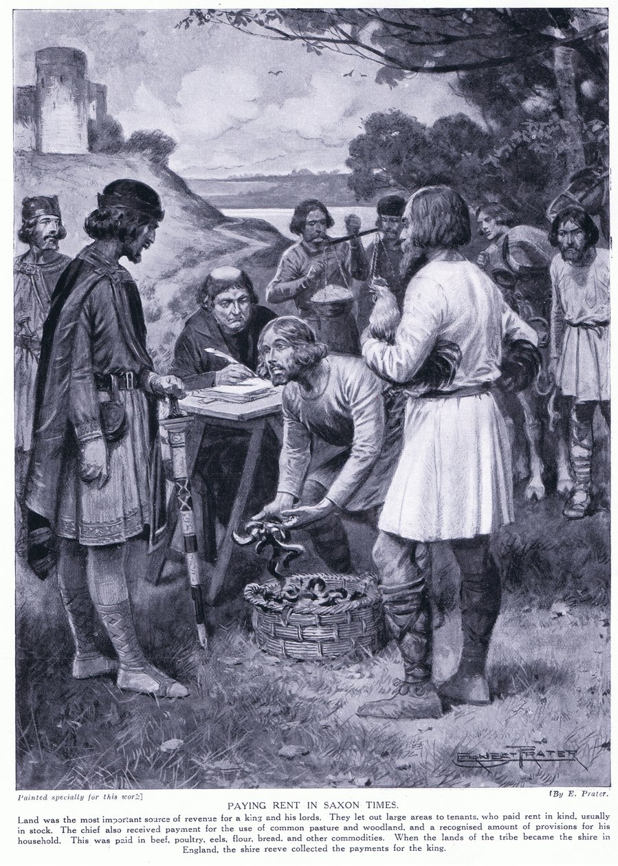 Placení nájemného v saských dobách, 20. léta 20. století od Ernest Prater