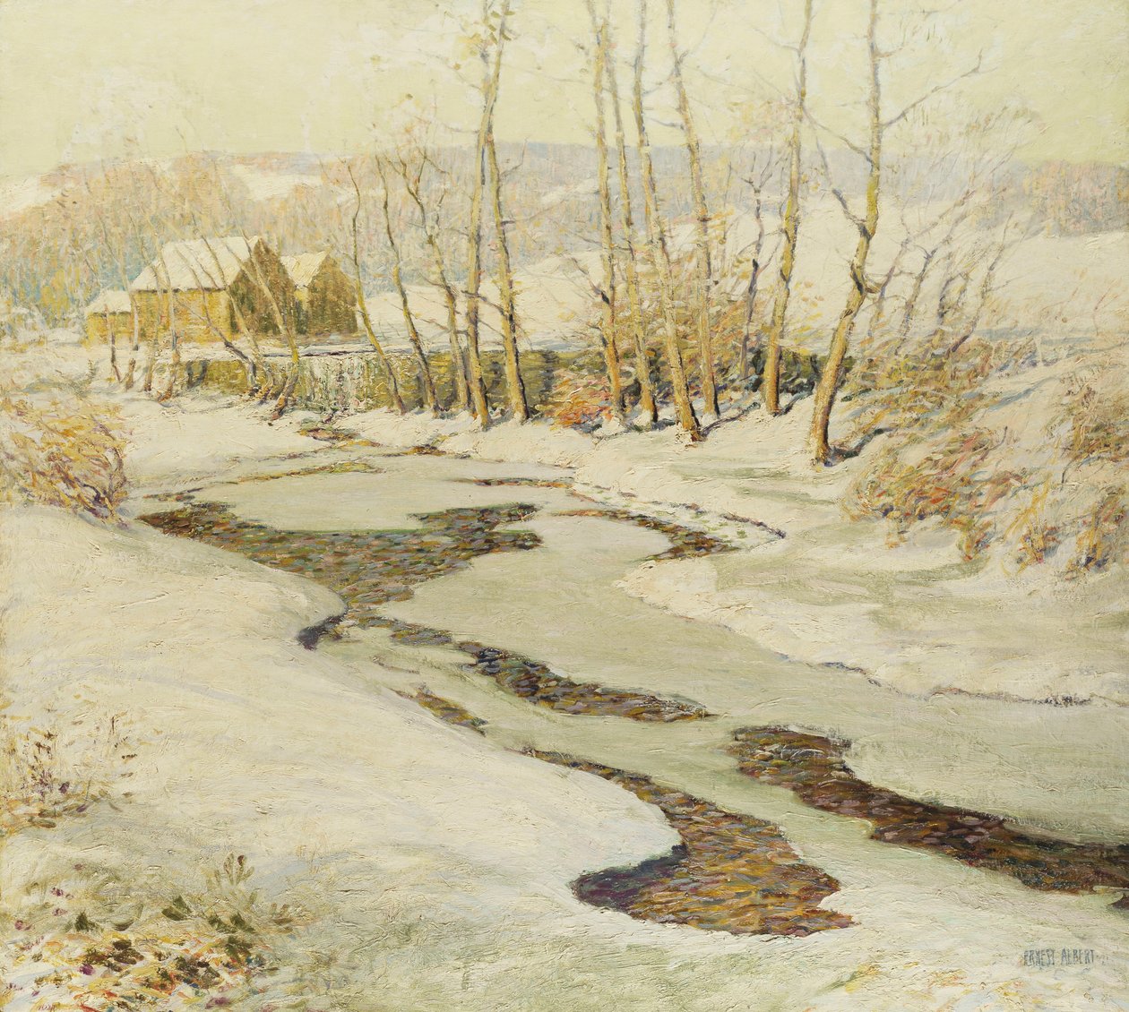 The Mill Stream (ropa na masonitu) od Ernest Albert
