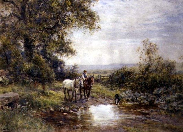 Koně proudem od Ernest Albert Waterlow