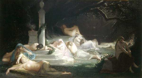 Nymfy u Adonisova hrobu od Ernest Augustin Gendron