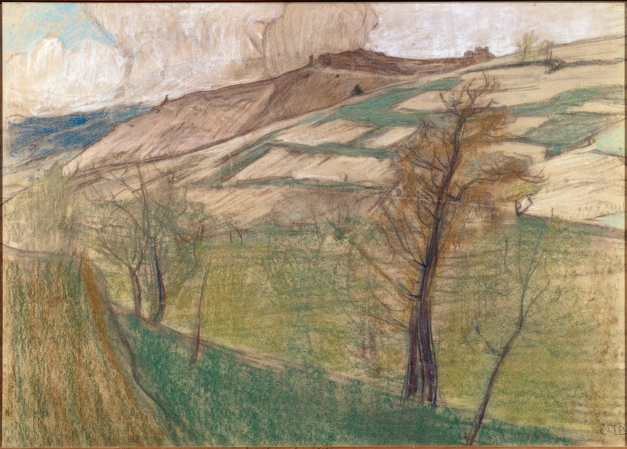 Krajina v okolí Savièse od Ernest Bieler