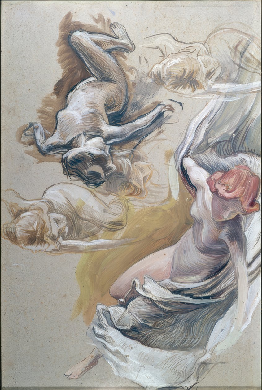 Studie k nástropní malbě v divadle Stadttheater Bern od Ernest Bieler