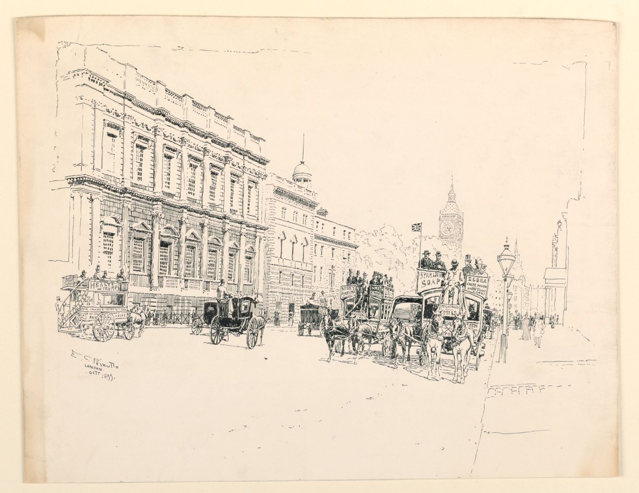 Hodovní síň, Whitehall, Londýn od Ernest Clifford Peixotto