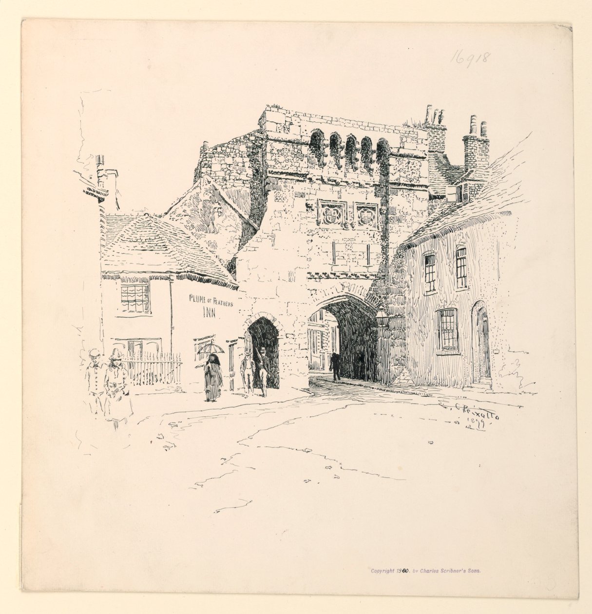 Západní brána, Winchester od Ernest Clifford Peixotto