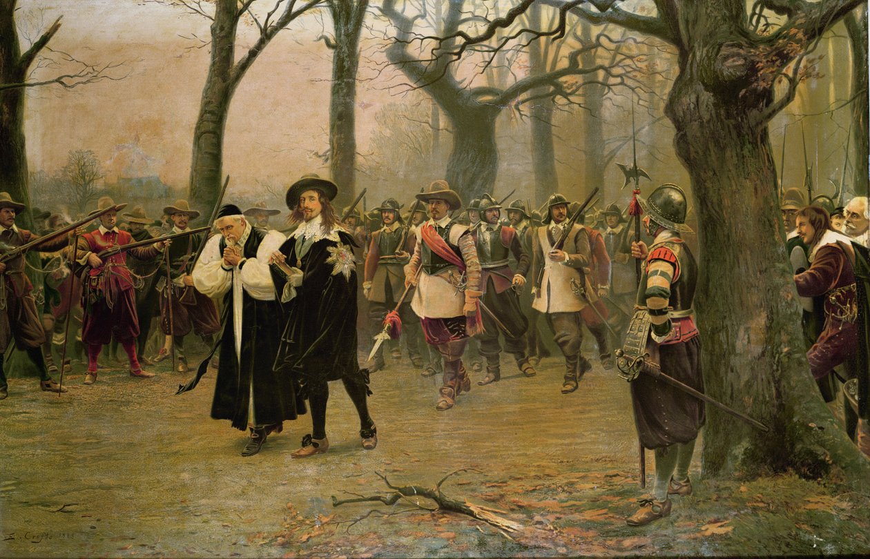 Karel I. (1600-49) (oleograf) od Ernest Crofts