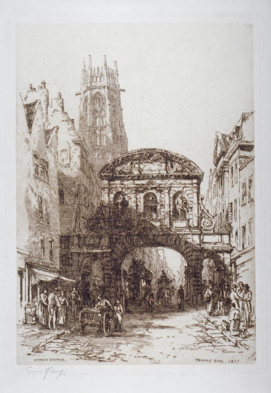 Temple Bar, Londýn, 1877 od Ernest George