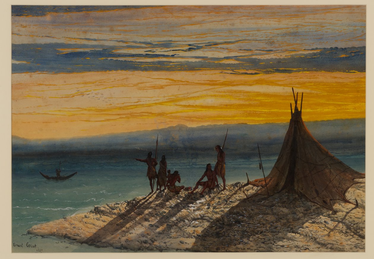 Pravěká krajina, 1869 od Ernest Henry Griset