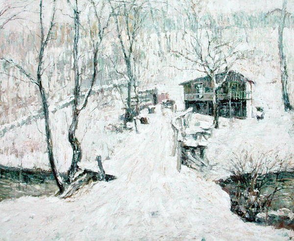 Venkovská scéna, zima od Ernest Lawson