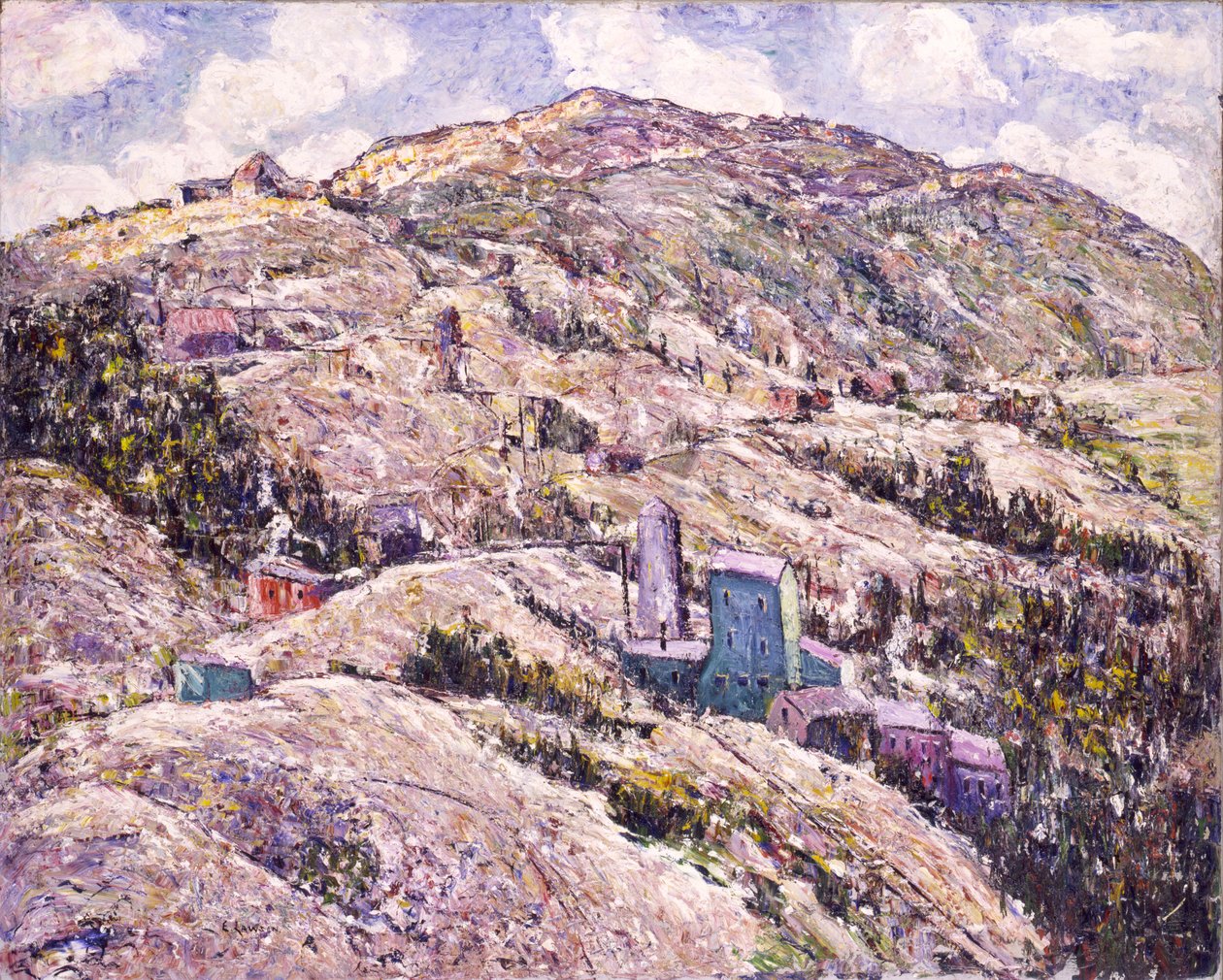 Těžba zlata, Cripple Creek od Ernest Lawson