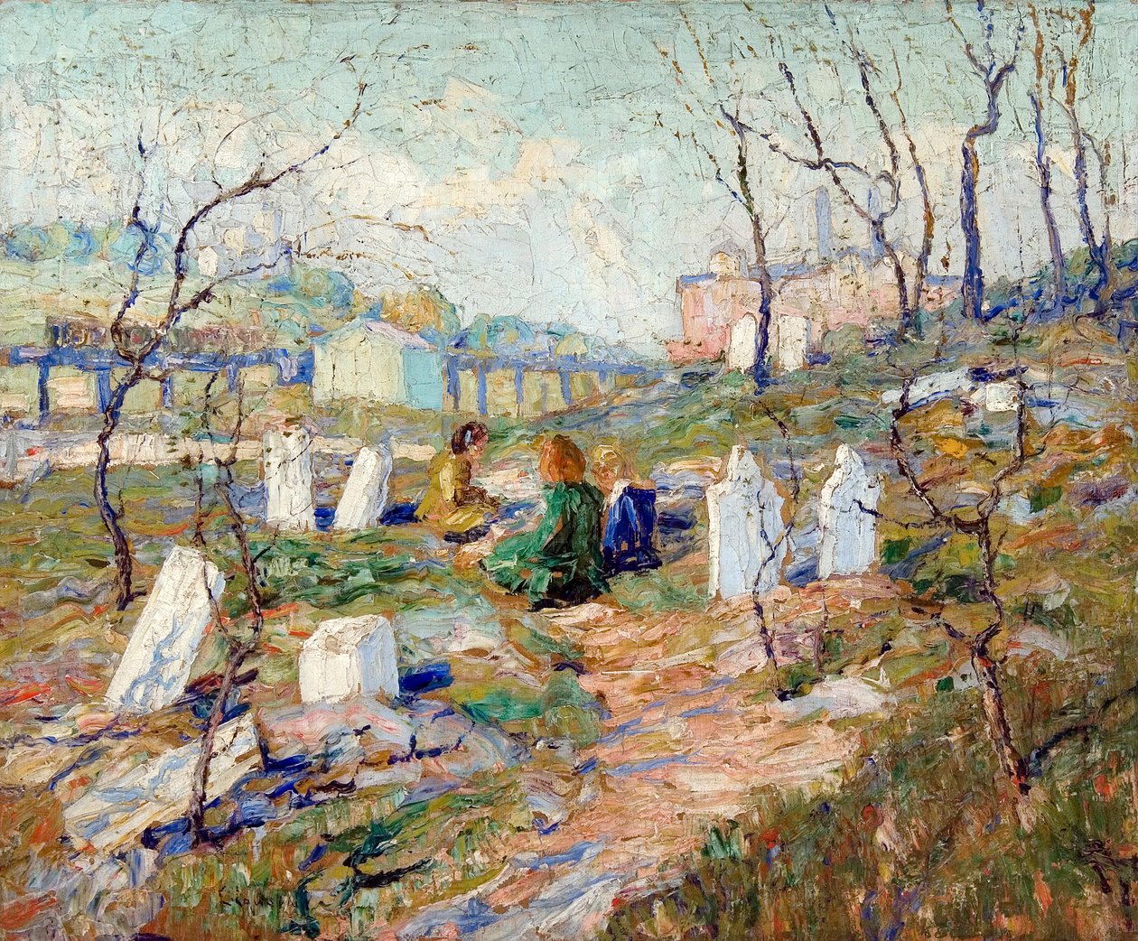 Hřbitov od Ernest Lawson