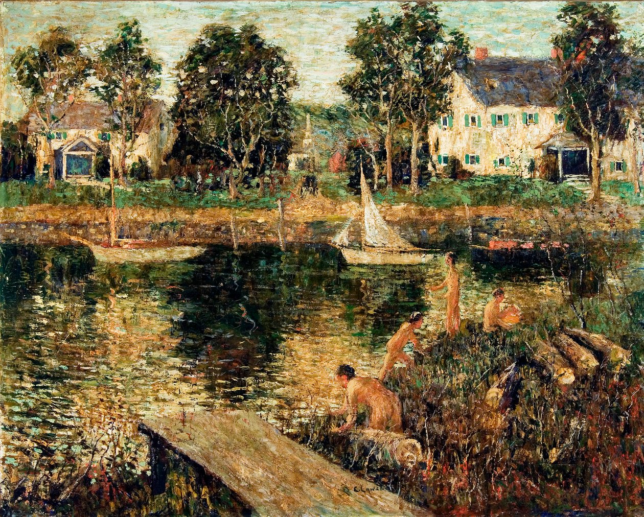 Plavecká díra od Ernest Lawson
