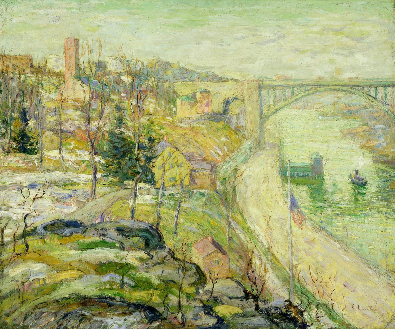 Washingtonův most, New York od Ernest Lawson