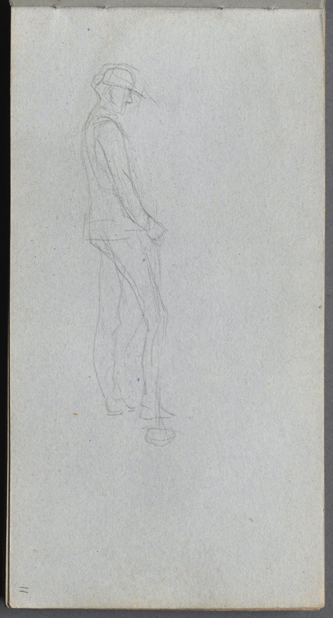 Skicák, strana 11: Postava z profilu od Ernest Meissonier