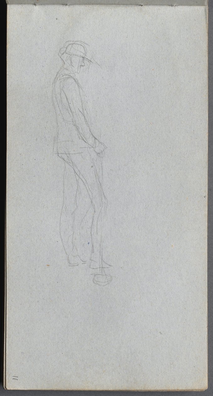 Náčrtník, strana 11: Obrázek v profilu. od Jean Louis Ernest Meissonier
