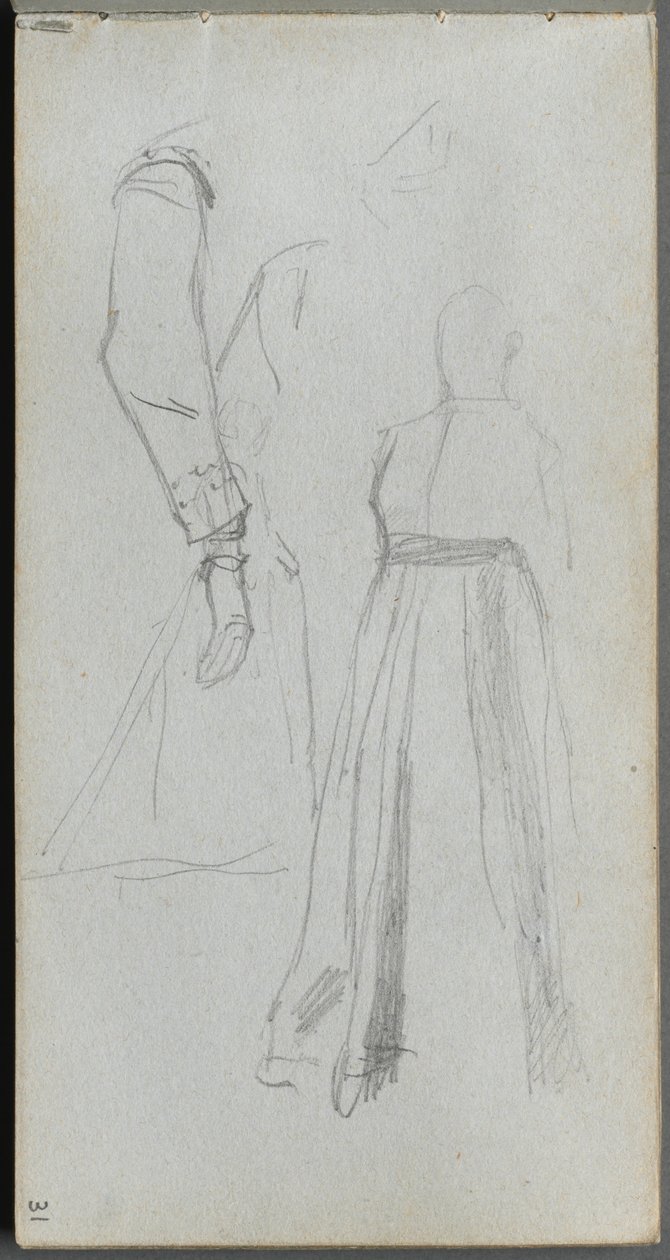 Skicák, strana 31: Studie postav od Ernest Meissonier