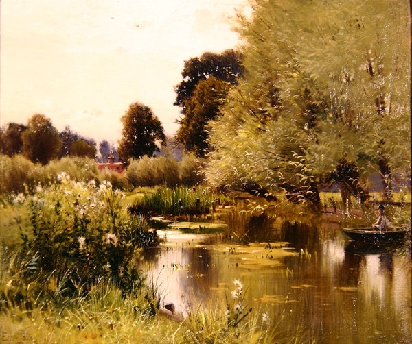 On the Pang, cca 1900 (olej na plátně) od Ernest Parton