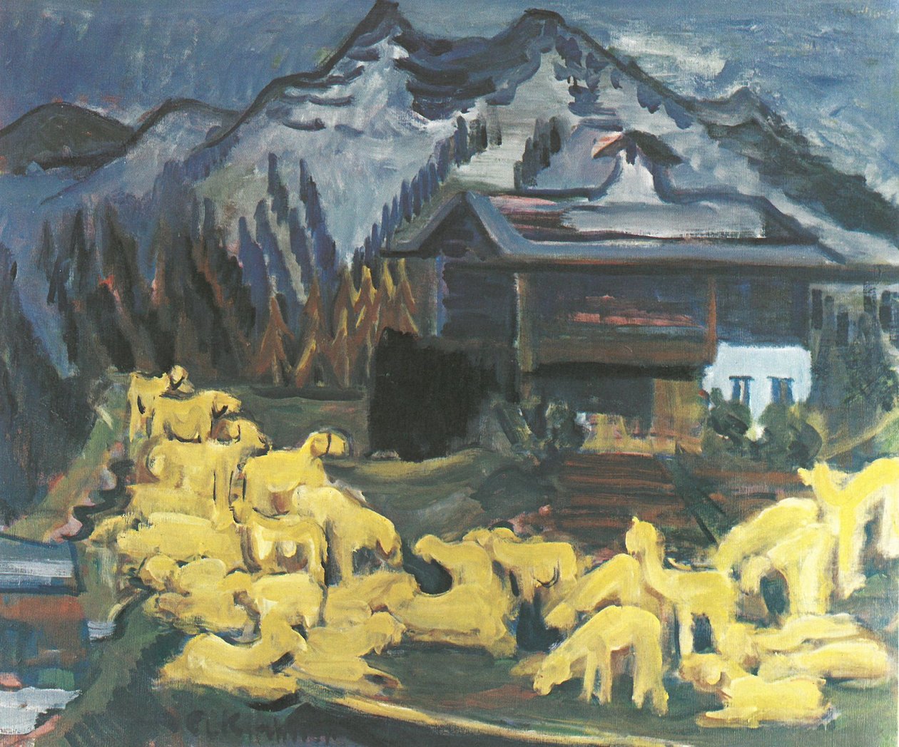Stáda ovcí od Ernst Ludwig Kirchner