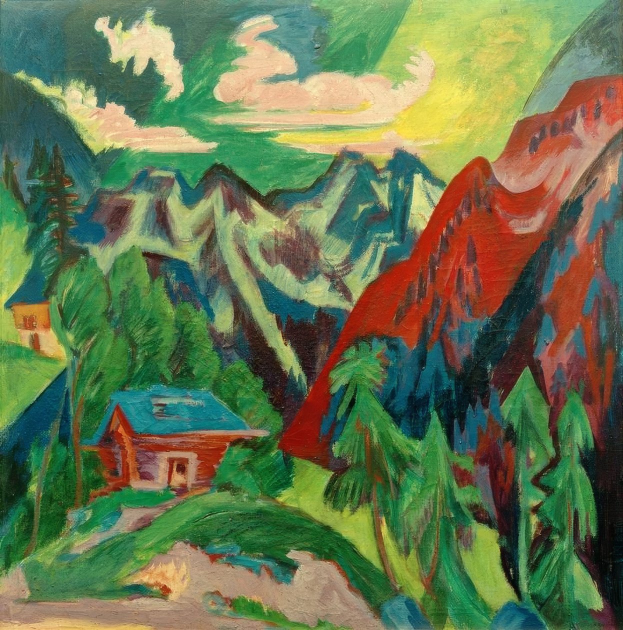 Pohoří Klosters od Ernst Ludwig Kirchner