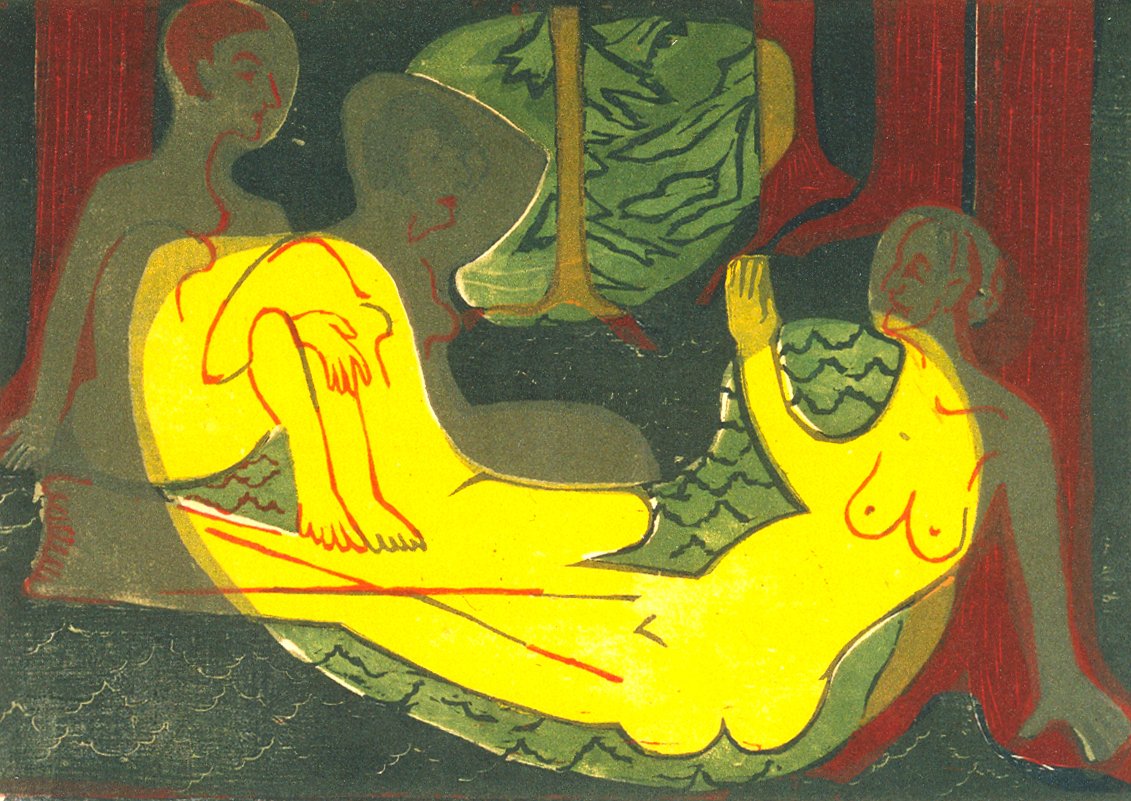 Tři akty v lese od Ernst Ludwig Kirchner