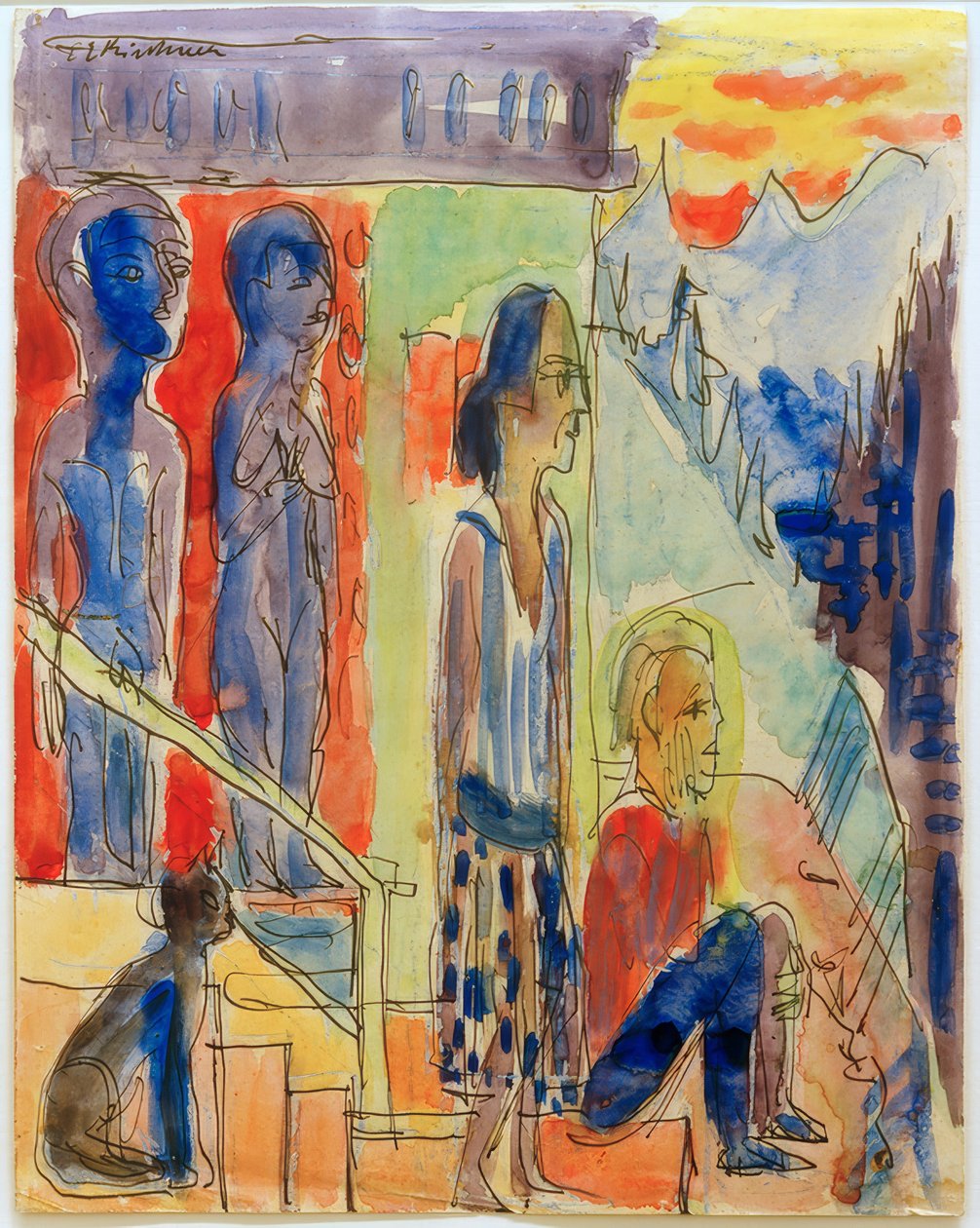 E.L. Kirchner, Před východem slunce od Ernst Ludwig Kirchner