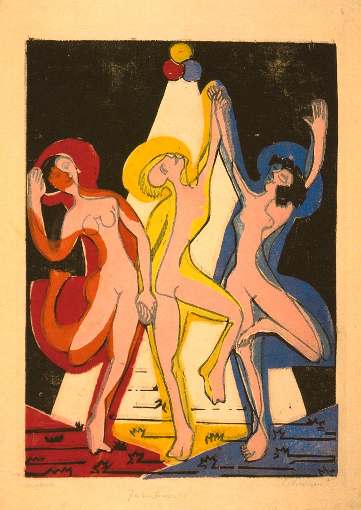 Barevný tanec od Ernst Ludwig Kirchner
