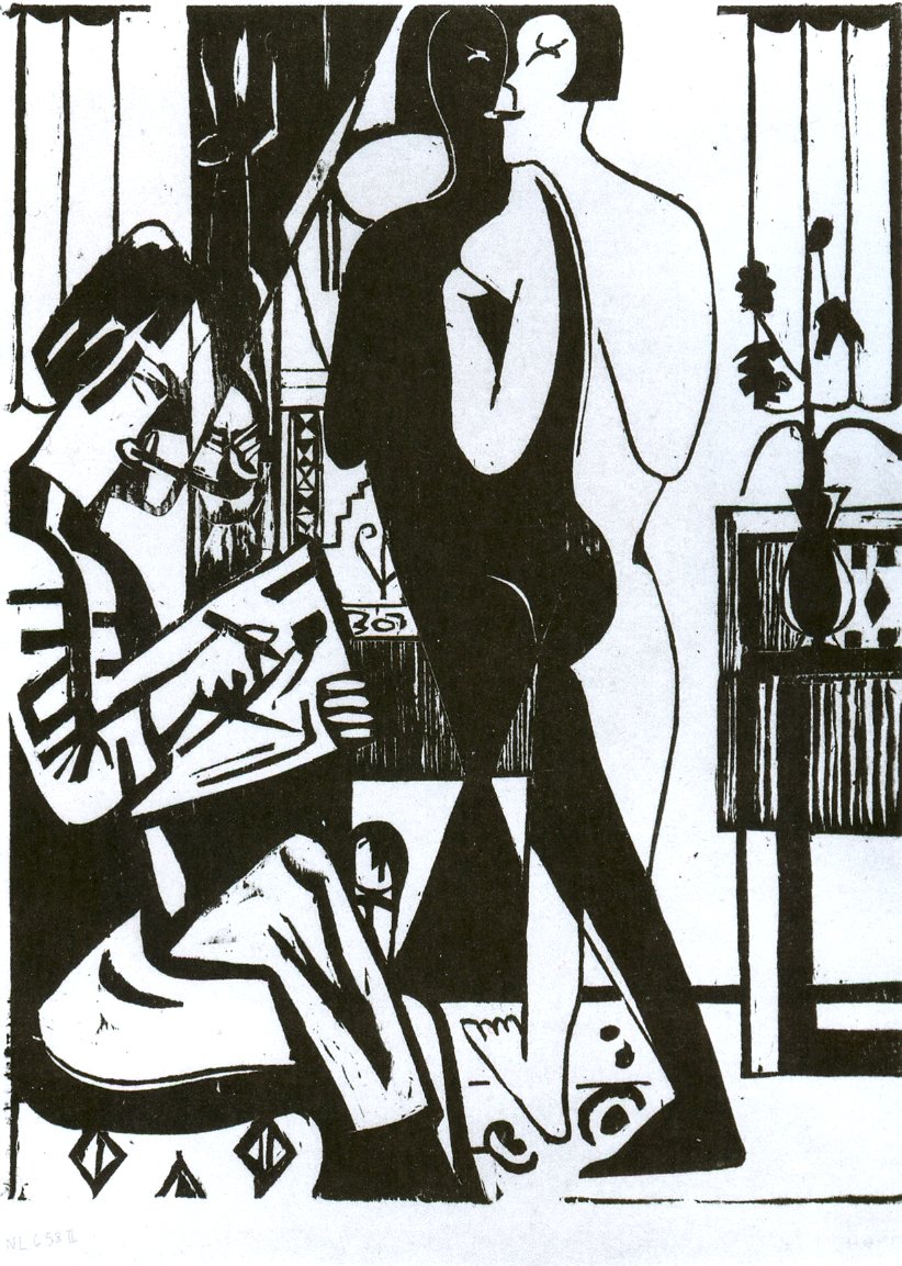 Malíř a model od Ernst Ludwig Kirchner