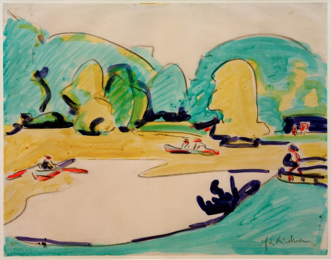 Bez názvu (parková krajina v Drážďanech) od Ernst Ludwig Kirchner