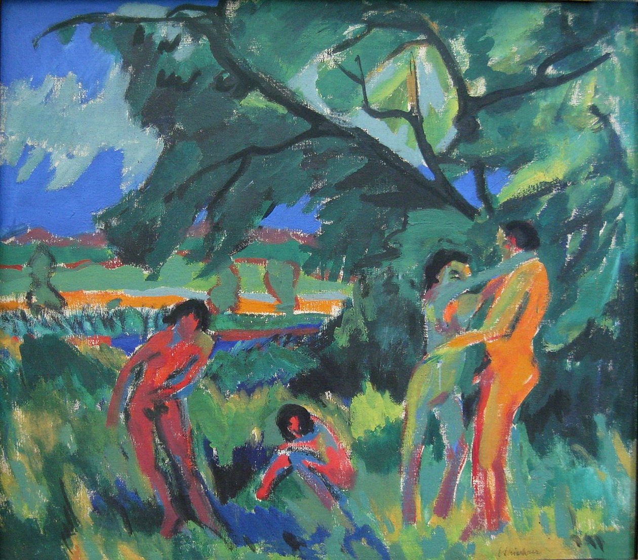 Hraní nahých lidí od Ernst Ludwig Kirchner
