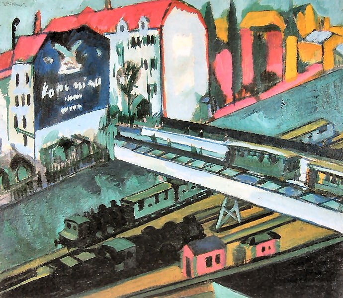 Tramvaje a železnice od Ernst Ludwig Kirchner