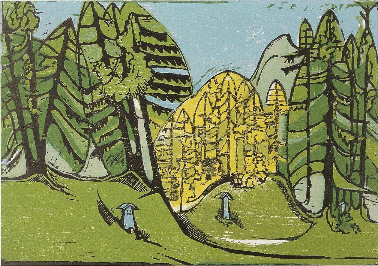 Lesní hřbitov od Ernst Ludwig Kirchner