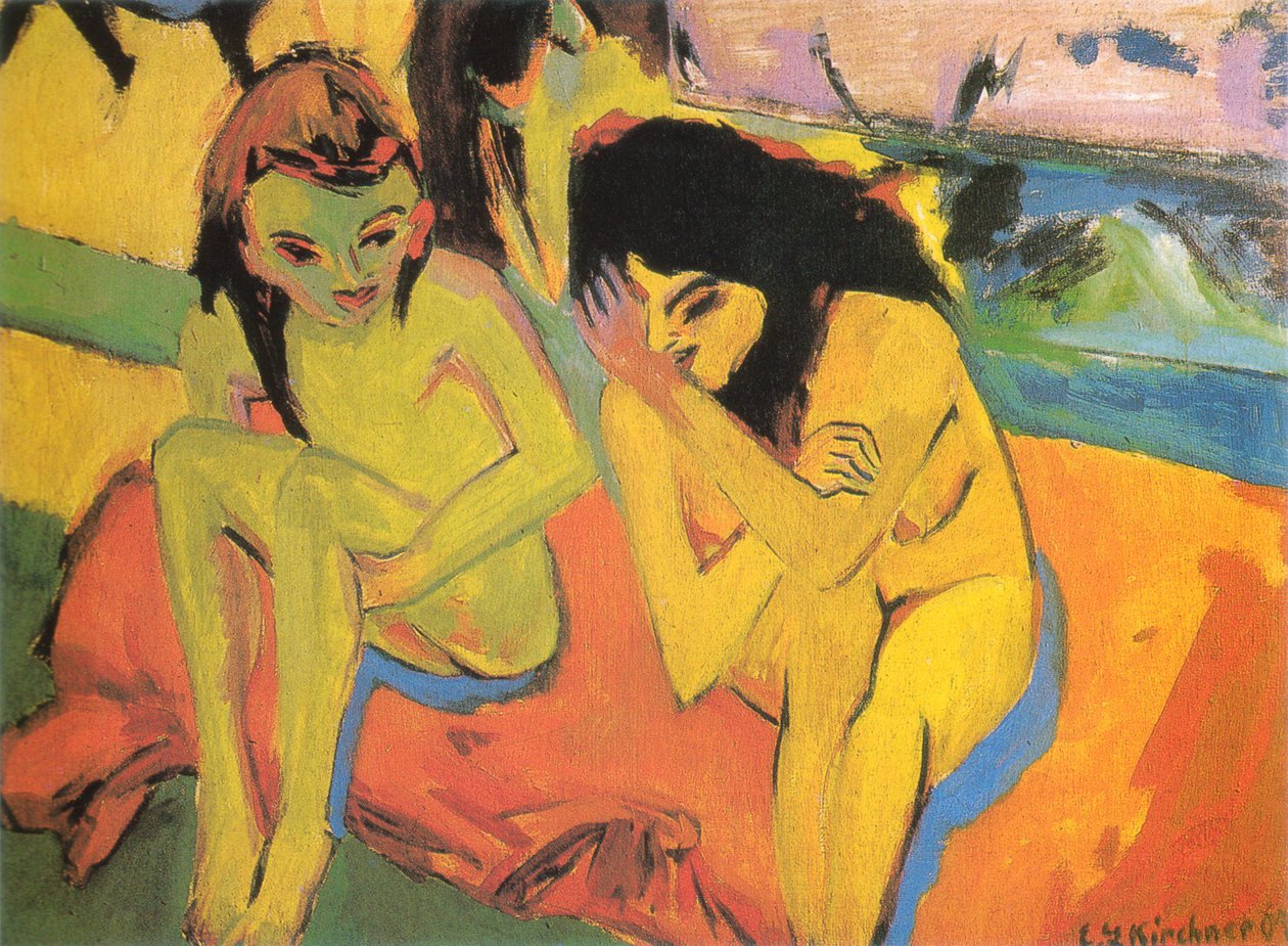Dvě dívky od Ernst Ludwig Kirchner