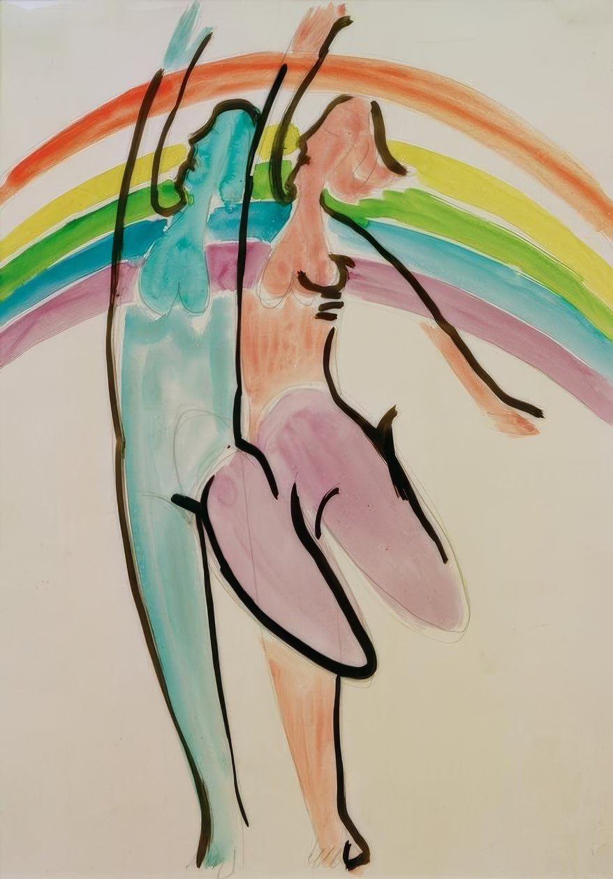 Dva tanečníci od Ernst Ludwig Kirchner