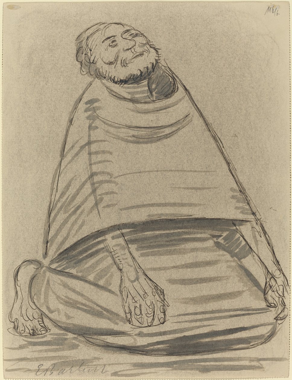 Muž klečící, 1916. od Ernst Barlach