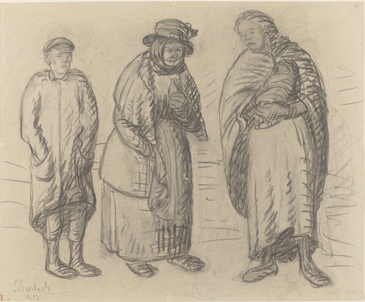 Tři postavy od Ernst Barlach