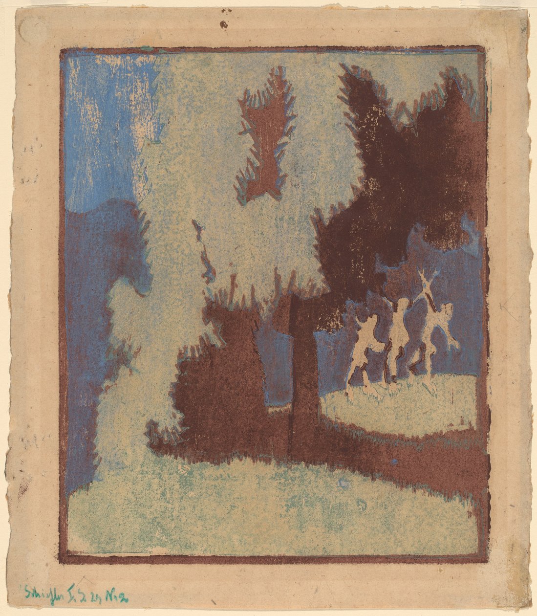 Chestnut Trees in Moonlight, 1904. od Ernst Ludwig Kirchner